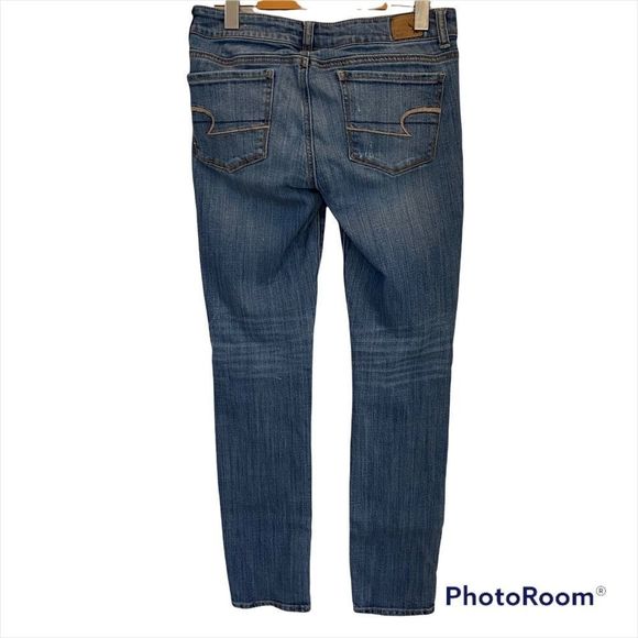 American eagle skinny stretch ripped jeans size 6 regular - Picture 2 of 8